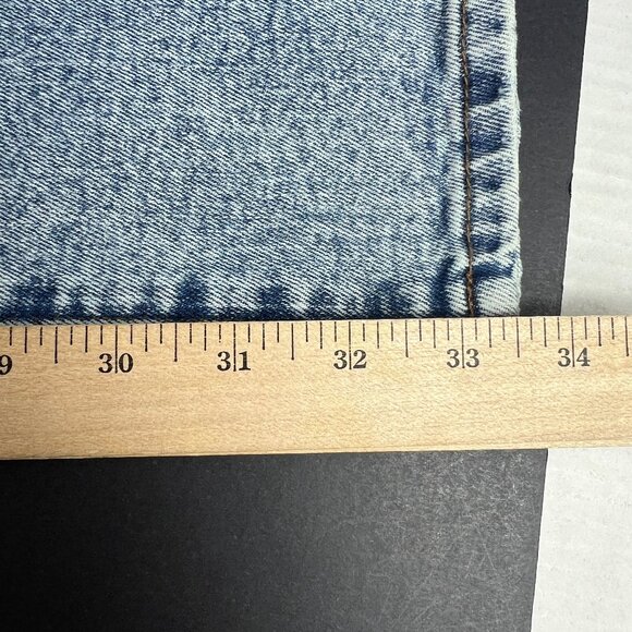 Evereve Jean Womens 32x33* The Ever Trouser High Rise Wide Leg Blue Denim Tag 31 - Picture 12 of 16